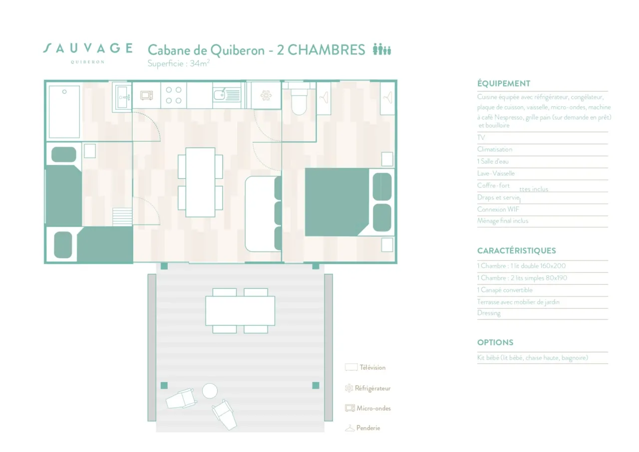 2 chambres - modèle smart